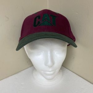 Vintage CAT Caterpillar Brushed Cotton Snapback Hat Green CYRK Licensed